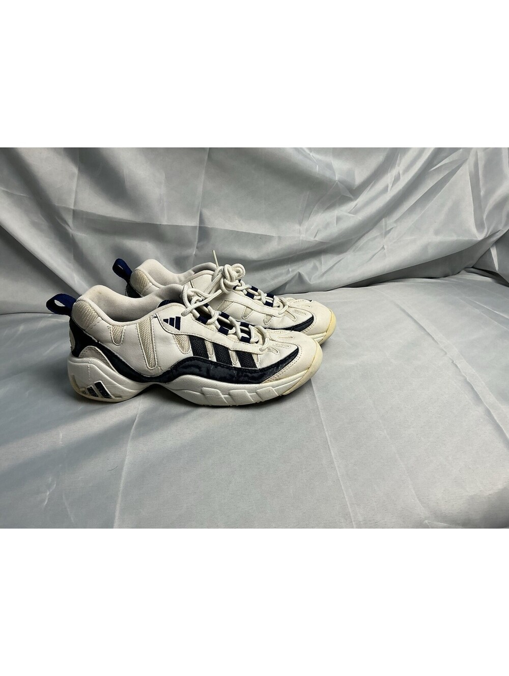 Adidas White and Navy Athletic Sneakers Size 9
